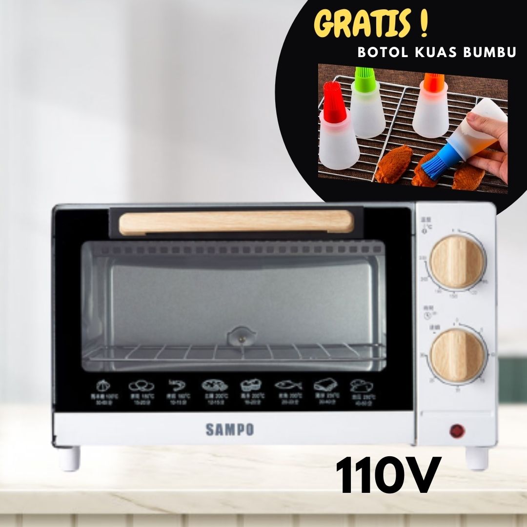 SAMPO Oven Listrik 10L (110V) + Gratis Botol Kuas Bumbu