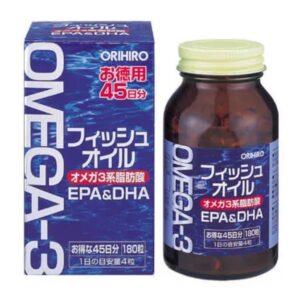 Viên uống dầu cá omega-3 hỗ trợ tim mạch Orihiro 180 viên